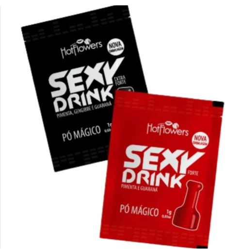 Leve 2 Energético Em Pó Sexy Drink 1g Hot Flowers