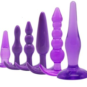 Plug Anal em Silicone Jelly com Alça
