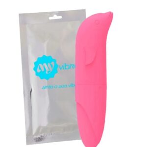 Vibrador Ponto G Formato Golfinho Aveludado Rosa