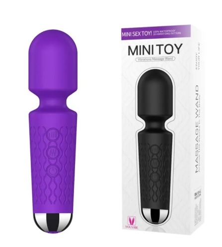 Mini Toy Vibrador Varinha Mágica com 20 Modos de Vibrações e 8 Níveis e Velocidade Vip Mix