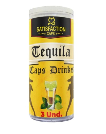 Caps Drinks Tequila Bolinhas em Cápsula 3 Unidades Satisfaction Caps